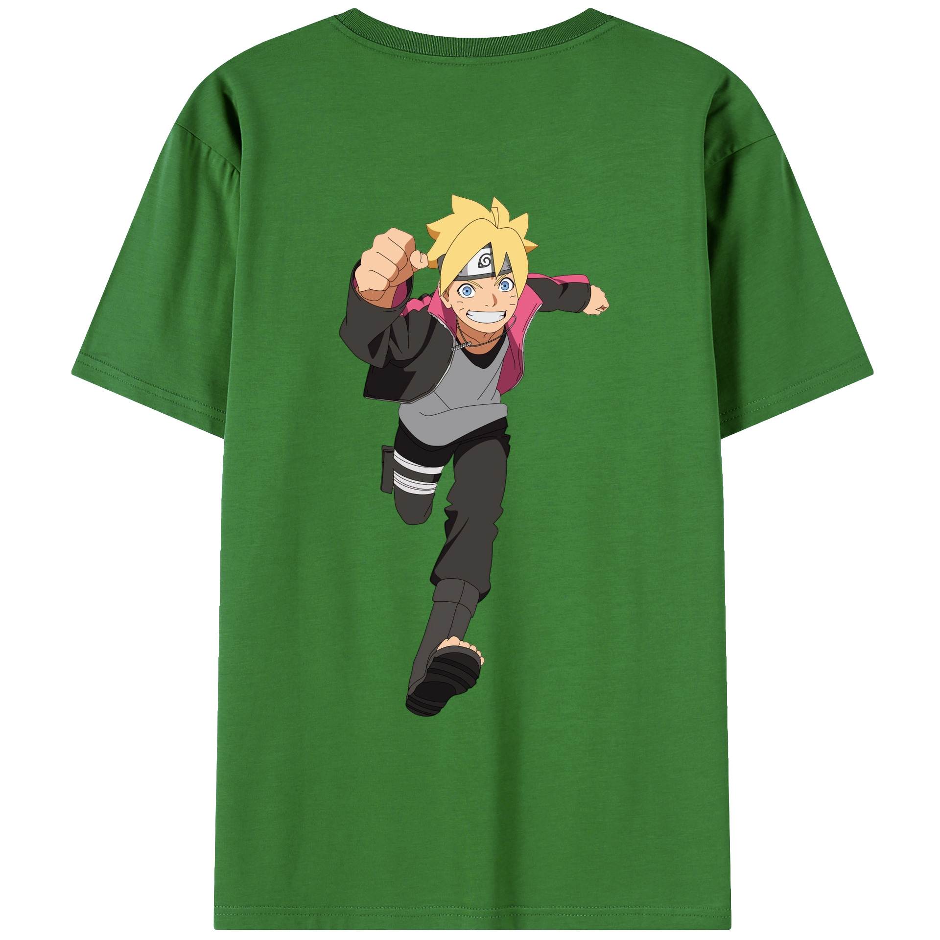 （画像用） NARUTO -ナルト- うずまき ボルト Uzumaki Boruto レディース半袖Tシャツ(バックプリント)